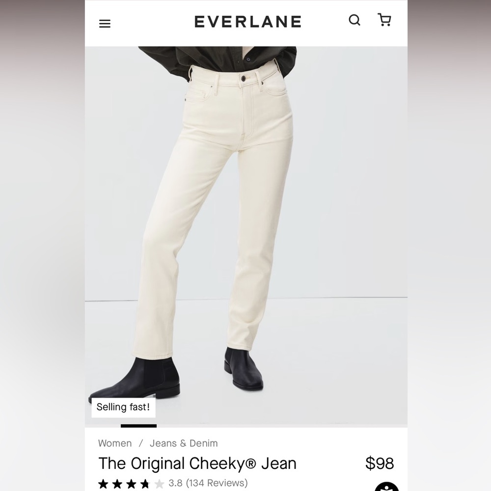 Everlane original woman's  cheeky Jean